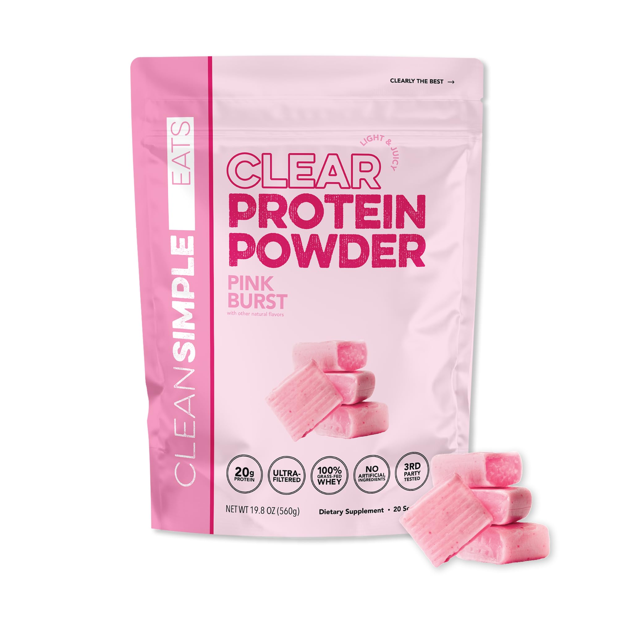 Clean Simple Eats Clear Protein Drinks, 20G Grass Fed Whey Protein Isolate, Ultra Filtered, Light & Refreshing Beverage, Low Lactose, No Artificial Ingredients, Clean Simple Eats buy australia supplements