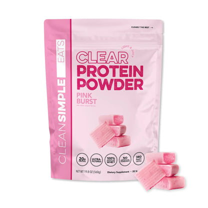 Clean Simple Eats Clear Protein Drinks, 20G Grass Fed Whey Protein Isolate, Ultra Filtered, Light & Refreshing Beverage, Low Lactose, No Artificial Ingredients, Clean Simple Eats