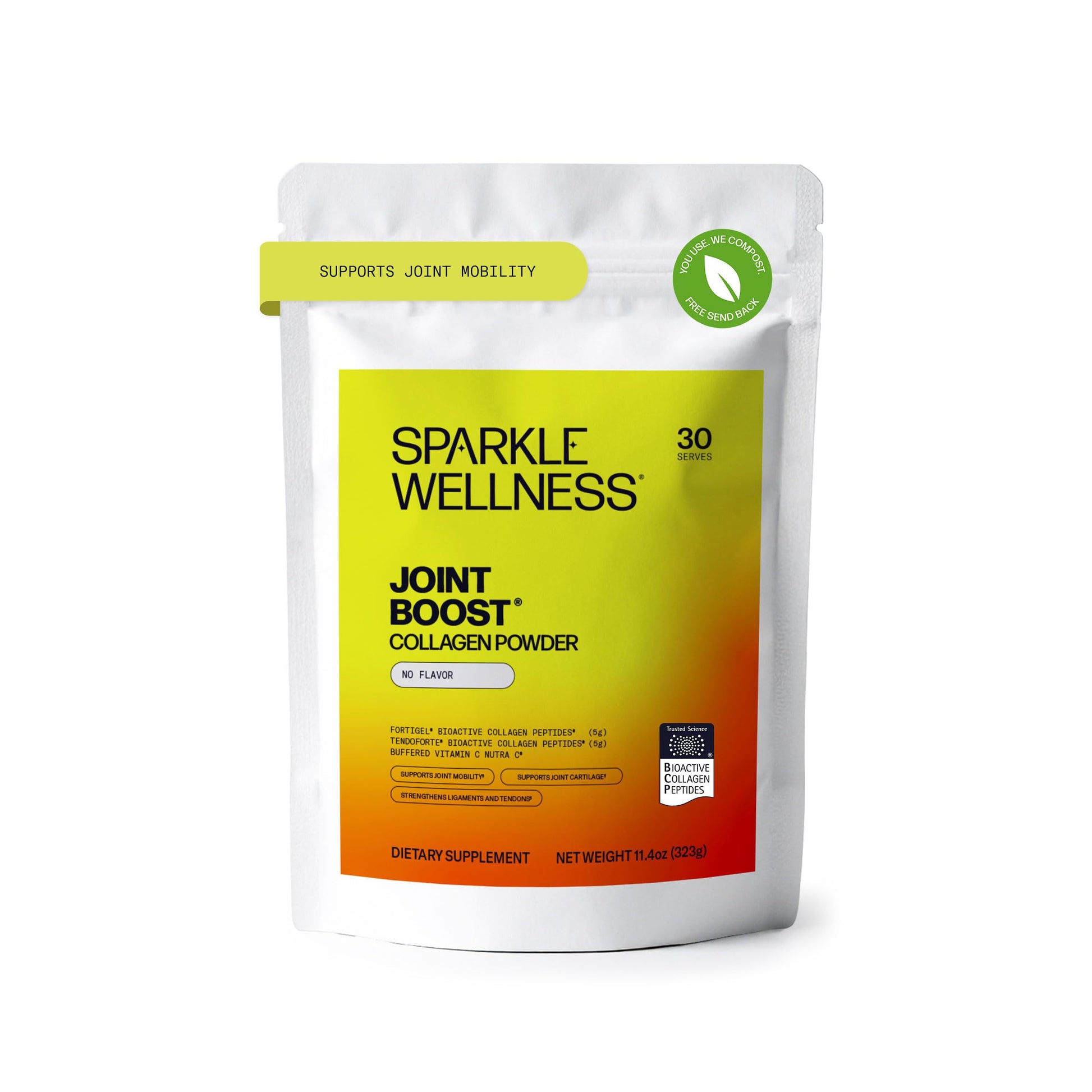 Sparkle Wellness FORTIGEL & TENDOFORTE Collagen Peptides | Collagen Powder with Calcium Ascorbate Vitamin C to Support Joint Mobility, Tendon & Ligament Health | Joint Boost (No Flavor) [30-Serves] Sparkle Wellness buy australia supplements