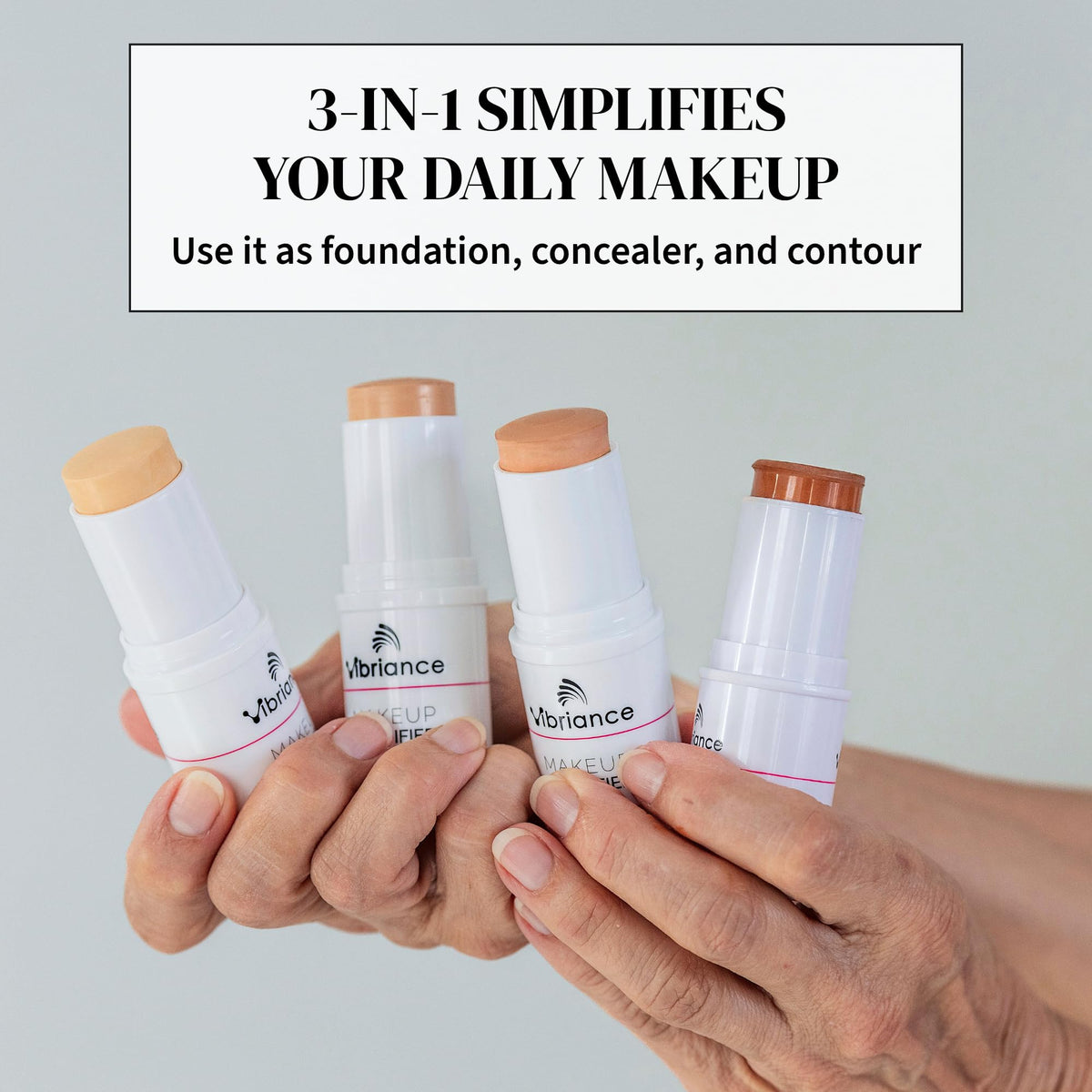Vibriance Complexion Sticks, Foundation for Mature Skin - Natural Beige Vibriance