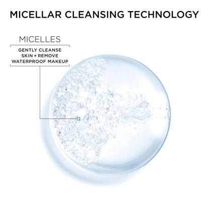 Garnier Micellar Water For Waterproof Makeup, Hydrating Facial Cleanser & Makeup Remover, Suitable for Sensitive Skin, Vegan, Cruelty Free, 13.5 Fl Oz (400mL), 1 Count Garnier