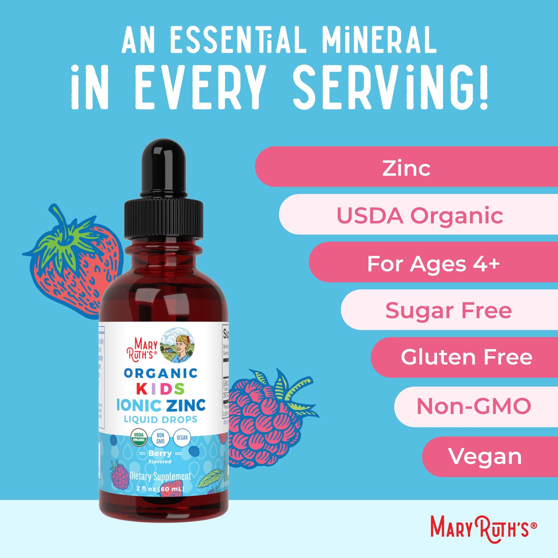 MaryRuth Organics Zinc Supplement for Immune Support, Immune Support Supplement for Kids, Ages 4-13, Zinc Sulfate, Vegan, USDA Organic, Glycerin Based, 2 Fl Oz MARYRUTH'S buy australia supplements