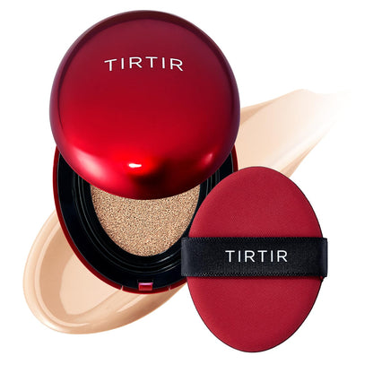 TIRTIR Mask Fit Red Cushion Foundation | Full coverage, Weightless, Skin fit, Satin Glow Finish, Korean Makeup BB Foundation, beauty, Tattoo cover up, Buildable (#21N Ivory, 0.63 Fl Oz) TIRTIR