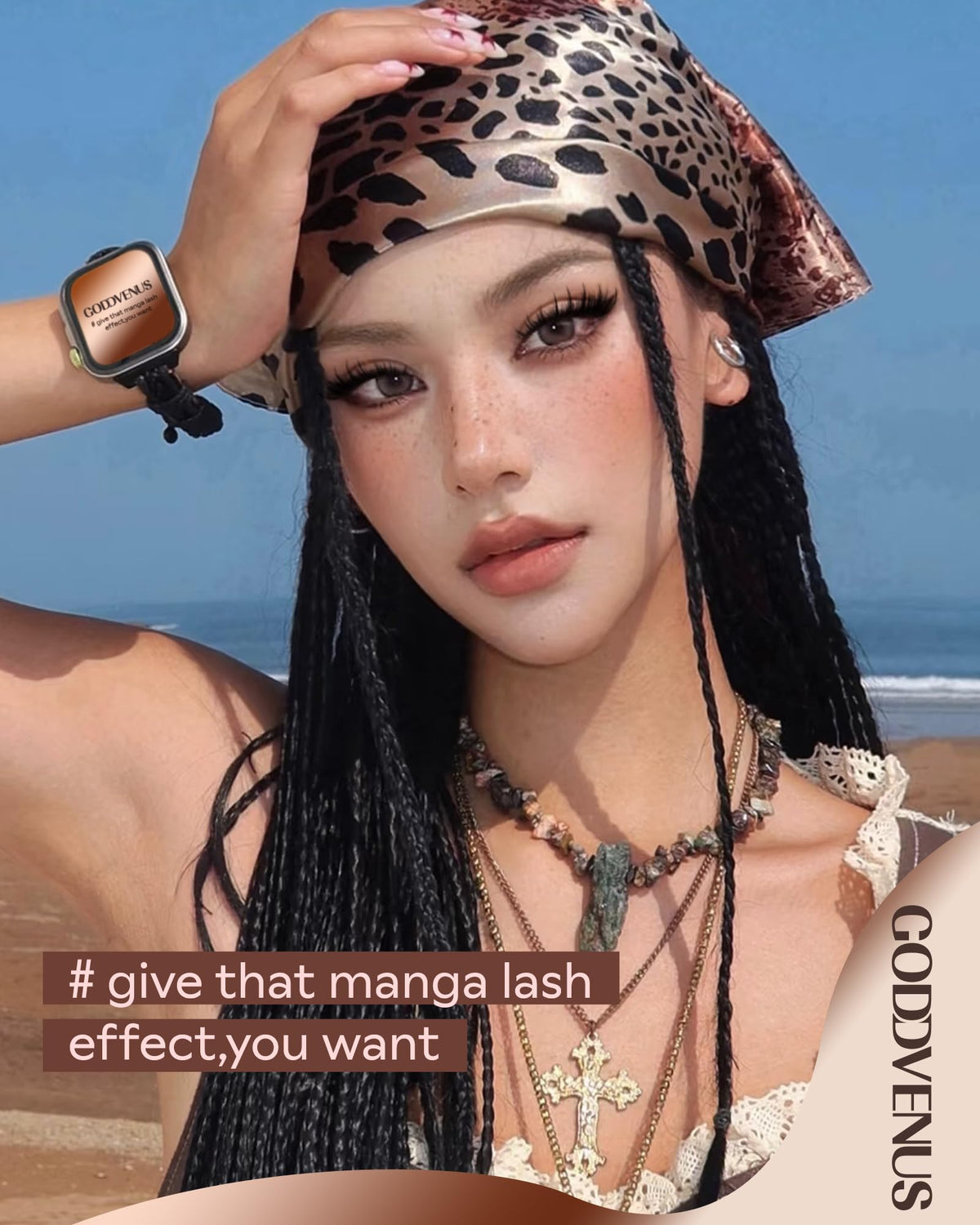 Goddvenus Manga Lash Clusters Natural Wispy 300 Pcs Fairy Eyelash Clusters 10-16mm Fluffy Cluster Eyelash Extensions Anime Cosplay No Plastic Feel Individual Lash Extension CC Curve Goddvenus