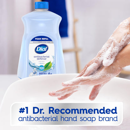 Dial Antibacterial Defense Foaming Hand Soap Refill, Spring Water, 52 Fl Oz Dial