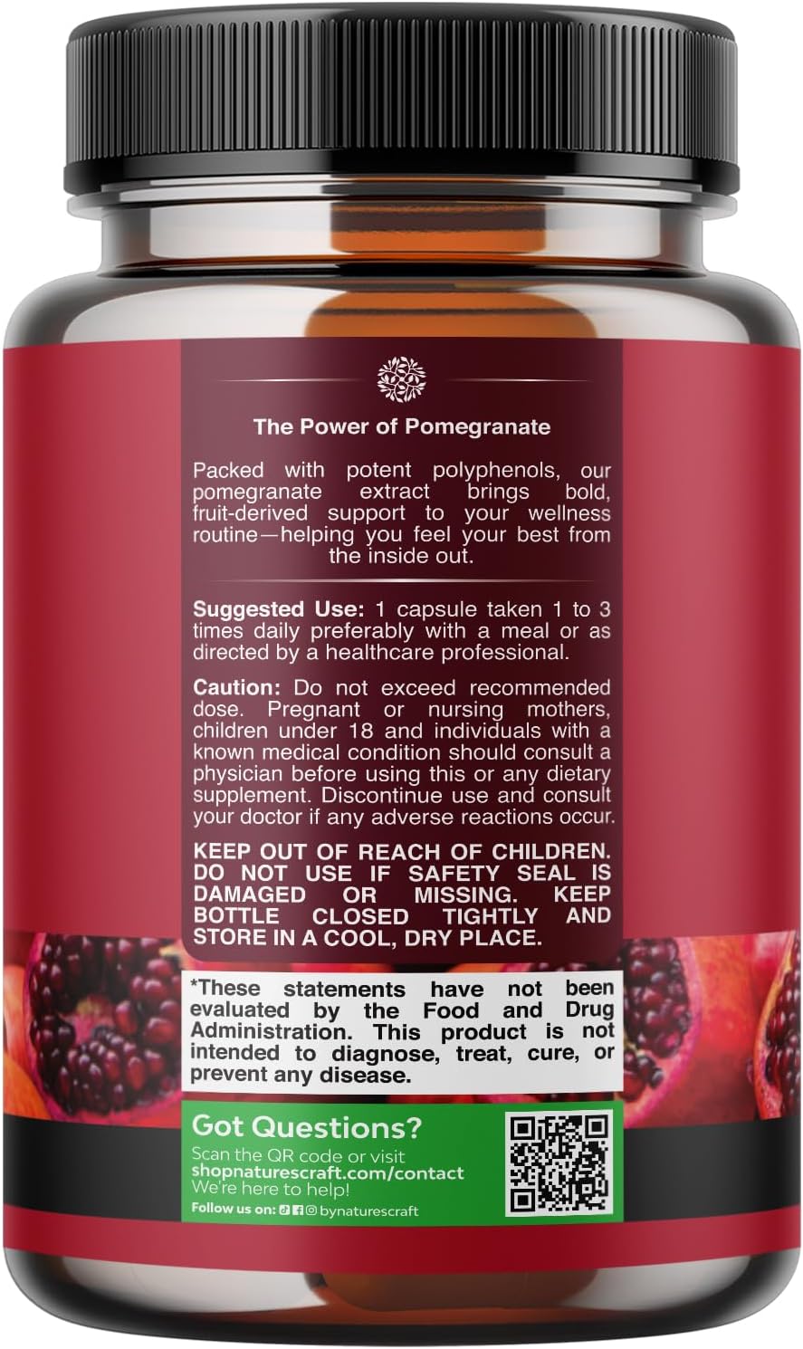 Advanced Pomegranate Extract Capsules - Powerful Antioxidant & Healthy Heart Support - Easy To Swallow Pomegranate Supplement - Superfood for Energy & Gut Health Support - Third Party Tested - 60 Ct Gsupps Australia