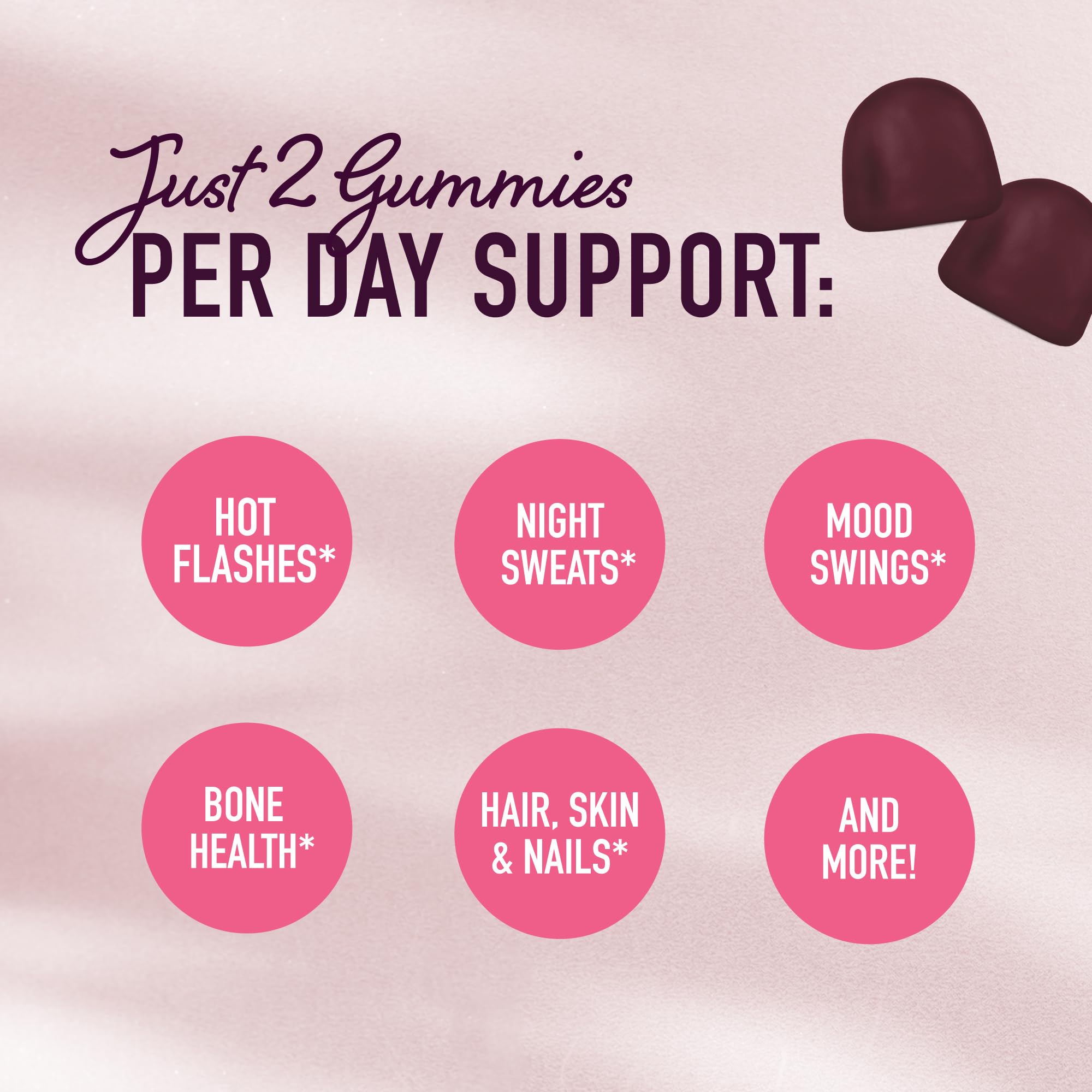 Menopause Support Gummies | Hormone Balance Relief for Hot Flashes, Night Sweats, Mood Swings, & Bloating | with Phytoestrogen Soy, Vitamin D3, PABA, Biotin | Vegetarian, Gluten-Free | 60 Count SMNutrition buy australia supplements