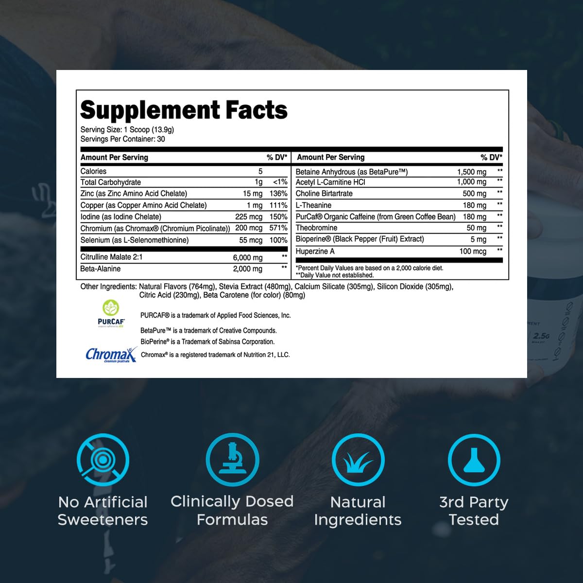 Transparent Labs Lean Pre-Workout - Body Recomposition Pre Workout for Men and Women with Acetyl L-Carnitine, Beta Alanine Powder, & PurCaf Organic Caffeine Powder - 30 Servings, Strawberry Lemonade