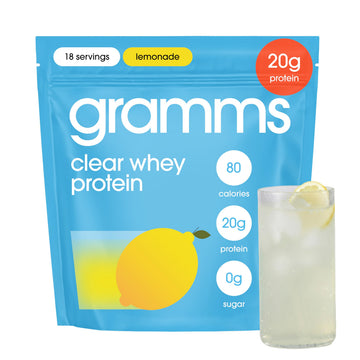 GRAMMS Clear Protein Powder 20G Protein for Women & Men | Lactose Free, Grass-Fed Whey Isolate, Gluten Free, Zero Sugar, Gut Friendly, Non-Bloating GRAMMS buy australia supplements