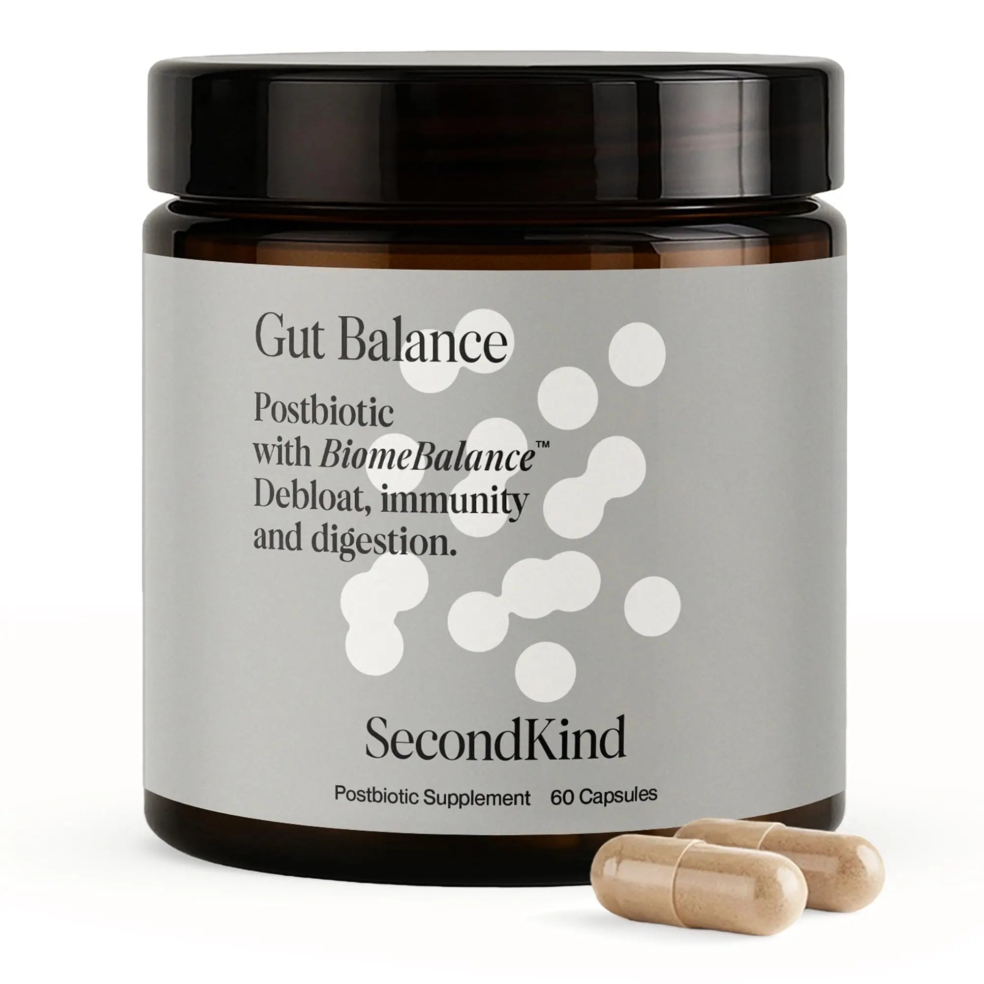Postbiotics Gut Health Supplement – Bloating Relief, Gut, Brain & Digestive Health - Microbiome & Immune Support with BiomeBalance™ - 1000x More Active Ingredients Than Pre & Probiotics – 60 Capsules SecondKind buy australia supplements
