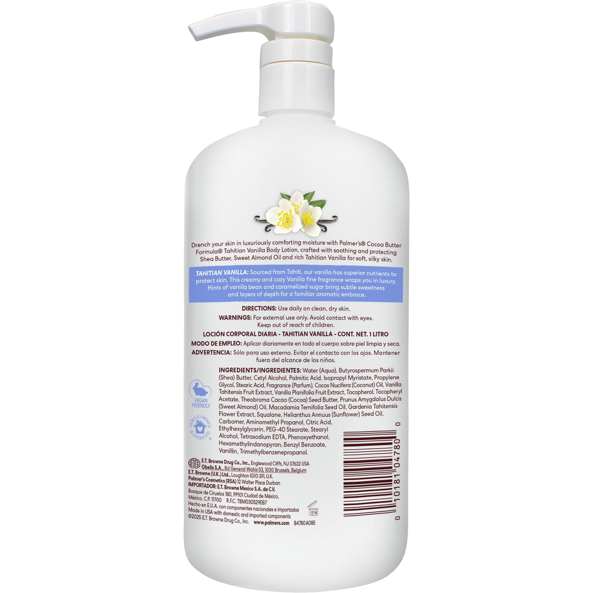 Palmer's Tahitian Vanilla Body Lotion with Cocoa Butter (33.8 Fl Oz) Palmer's