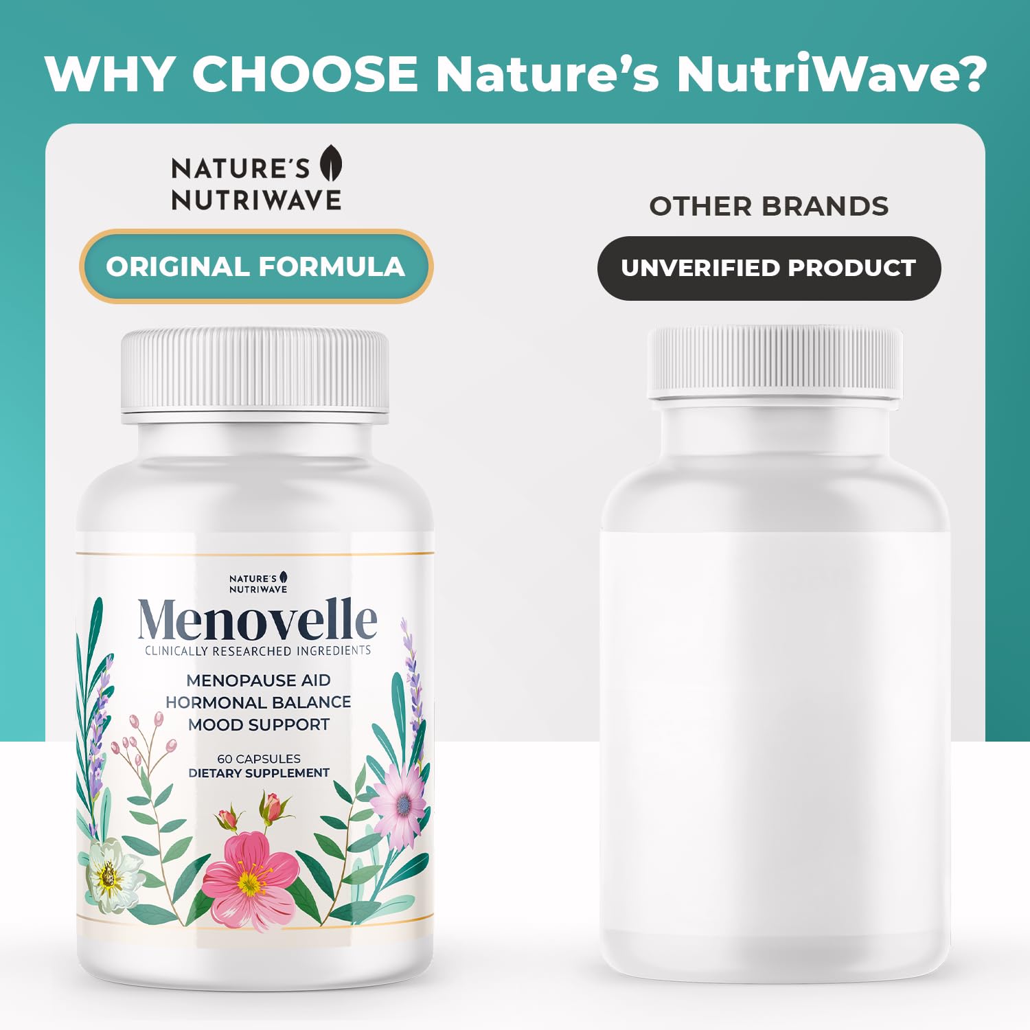 Nature’s NutriWave Menovelle Capsules for Women – Natural Daily Support Formula with Mushrooms and Botanicals – Non-GMO, Easy to Take, Made in the USA, 60 Capsules, 30 Servings, 1 Month Supply Nature’s NutriWave buy australia supplements