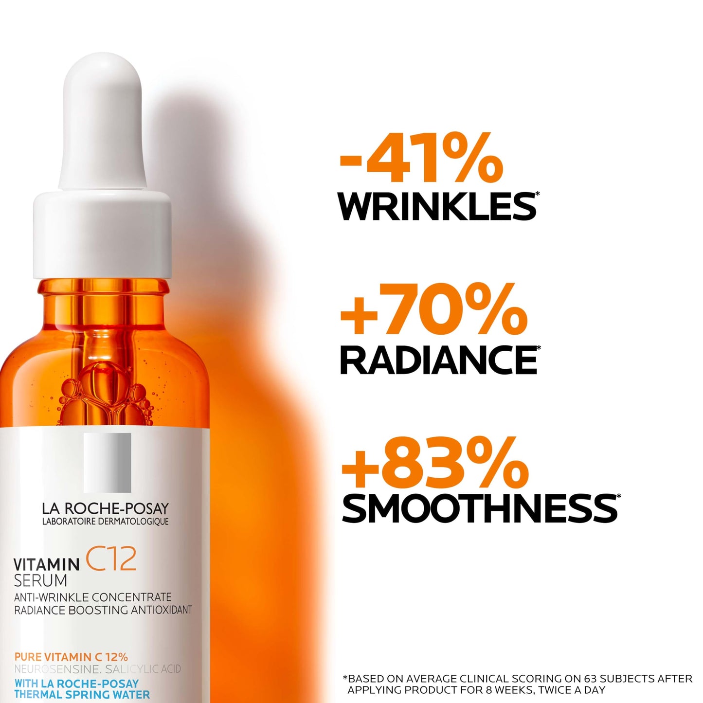 La Roche-Posay Pure Vitamin C Serum For Face With Hyaluronic Acid & Salicylic Acid, Hydrating & Brightening Serum La Roche-Posay