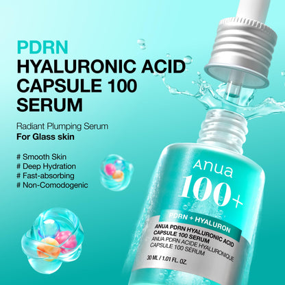 Anua PDRN Hyaluronic Acid Capsule 100 Serum, 1.01 fl.oz ANUA