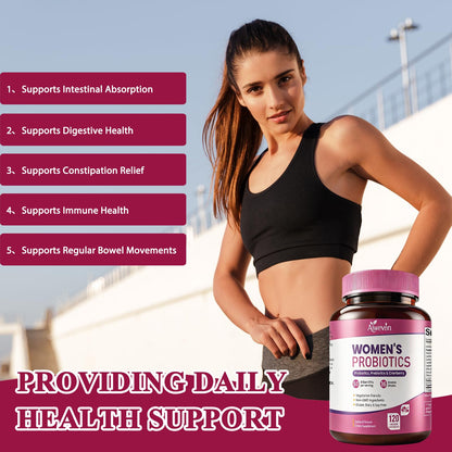Women Probiotics 50 Billion CFU: Probiotics for Women with Prebiotics & Cranberry, 16 Strain Probiotic Supplement for Digestive Gut Health, Vaginal & Urinary Tract Support Aiwevon