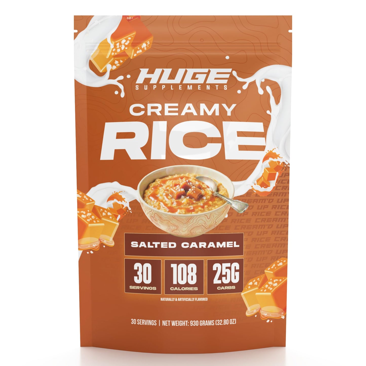 Huge Creamy Rice, Maple Brown Sugar, Rice Cereal (Cream of Rice Style), Quick & Easy Preparation, Fast-Digesting Carbohydrates, Sugar-Free, Creamy Texture, Pre & Post Workout Fuel, 30 Servings