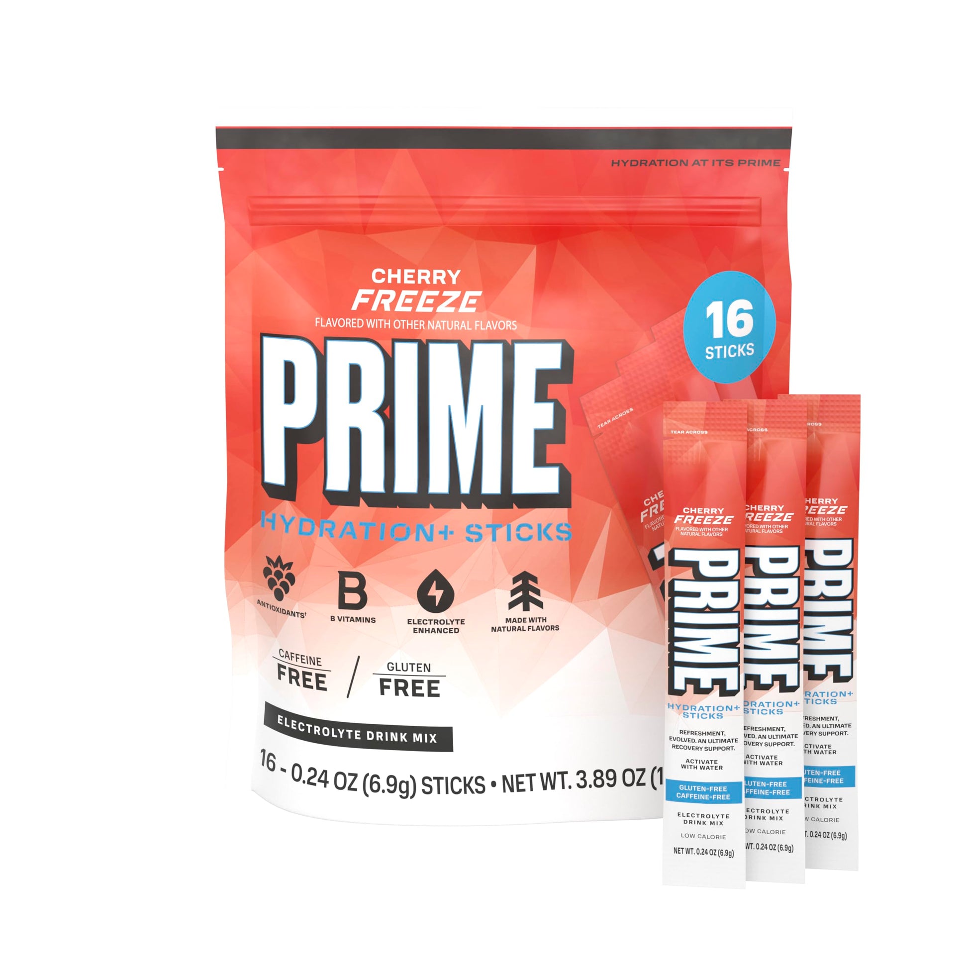 PRIME HYDRATION+ Electrolyte Powder Sticks, Cherry Freeze, Sugar Free Hydration Drink Mix with Potassium, Magnesium & B Vitamins PRIME HYDRATION buy australia supplements
