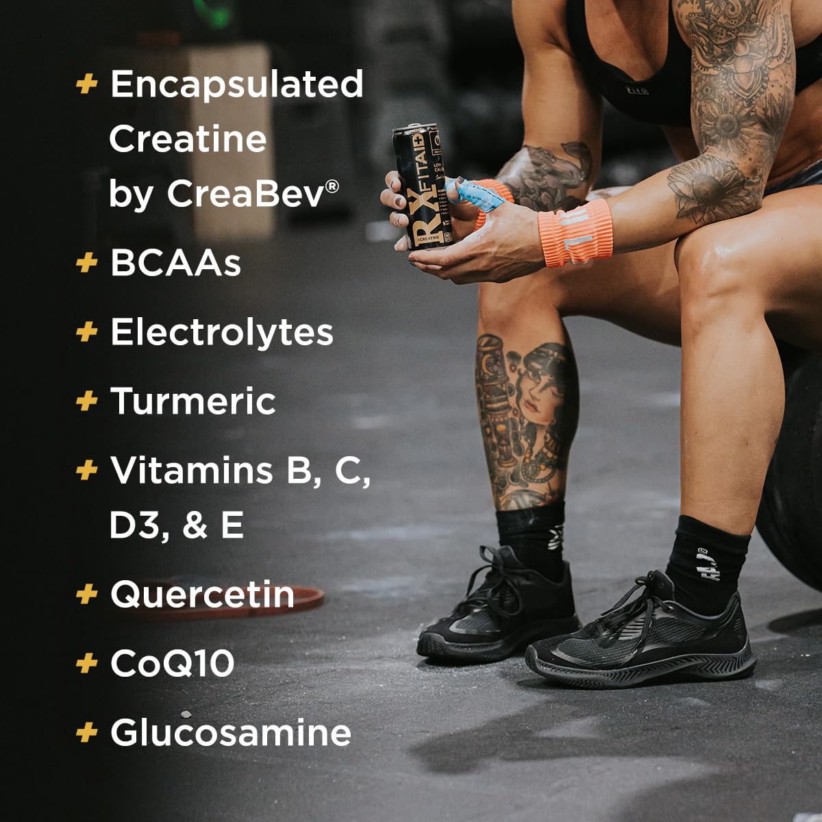 FITAID RX Recovery Blend Plus Creatine, Contains BCAAs, Glucosamine, Turmeric, B-Complex, Electrolytes, 12 Fl Oz (Pack of 12) LIFEAID buy australia supplements