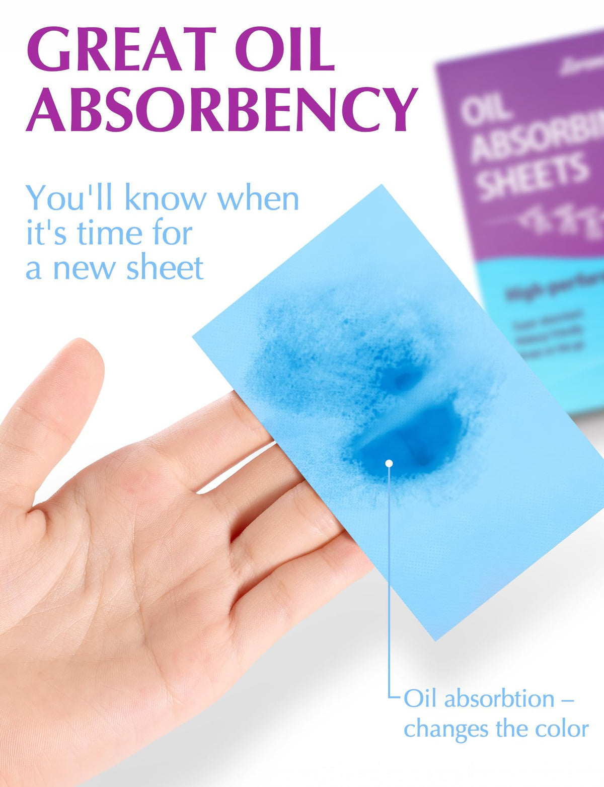 High-Performance Oil Absorbing Sheets for Face – 3pk/150 - Makeup Friendly ZOROM'S