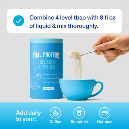 Vital Proteins Collagen Peptides Powder - Supports Hair, Nail, Skin, Bone & Joint Health, Unflavored, Collagen Protein 9.33 OZ Vital Proteins