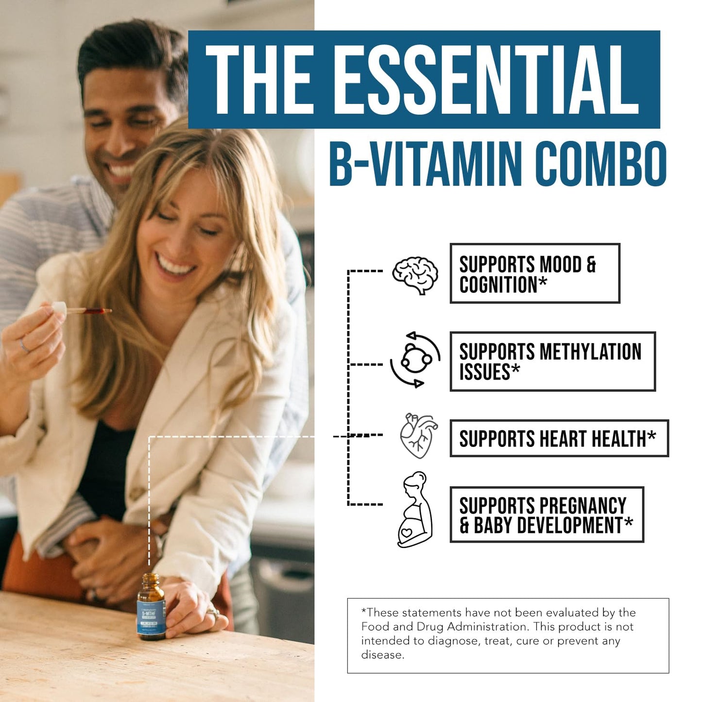 L Methyl Folate 15mg Plus Methyl B12 Cofactor – Organic Berry Flavor, High Potency Liquid Sublingual Active 5-MTHF Form - Supports Mood, Methylation Triquetra Health