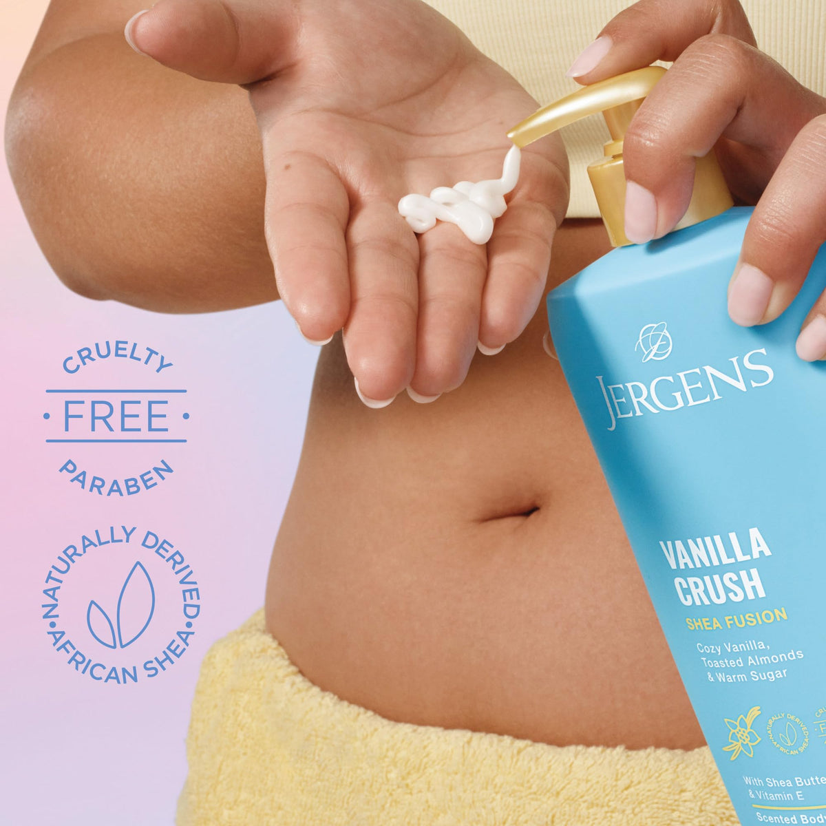 Jergens Shea Fusion Vanilla Crush Body Lotion, Dry Skin, 14 fl oz Jergens