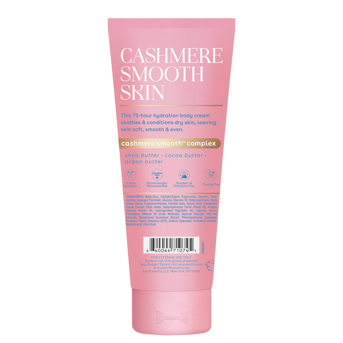 eos Cashmere Skin Collection Post-Shave Smooth Body Cream- Vanilla, 7 fl oz eos