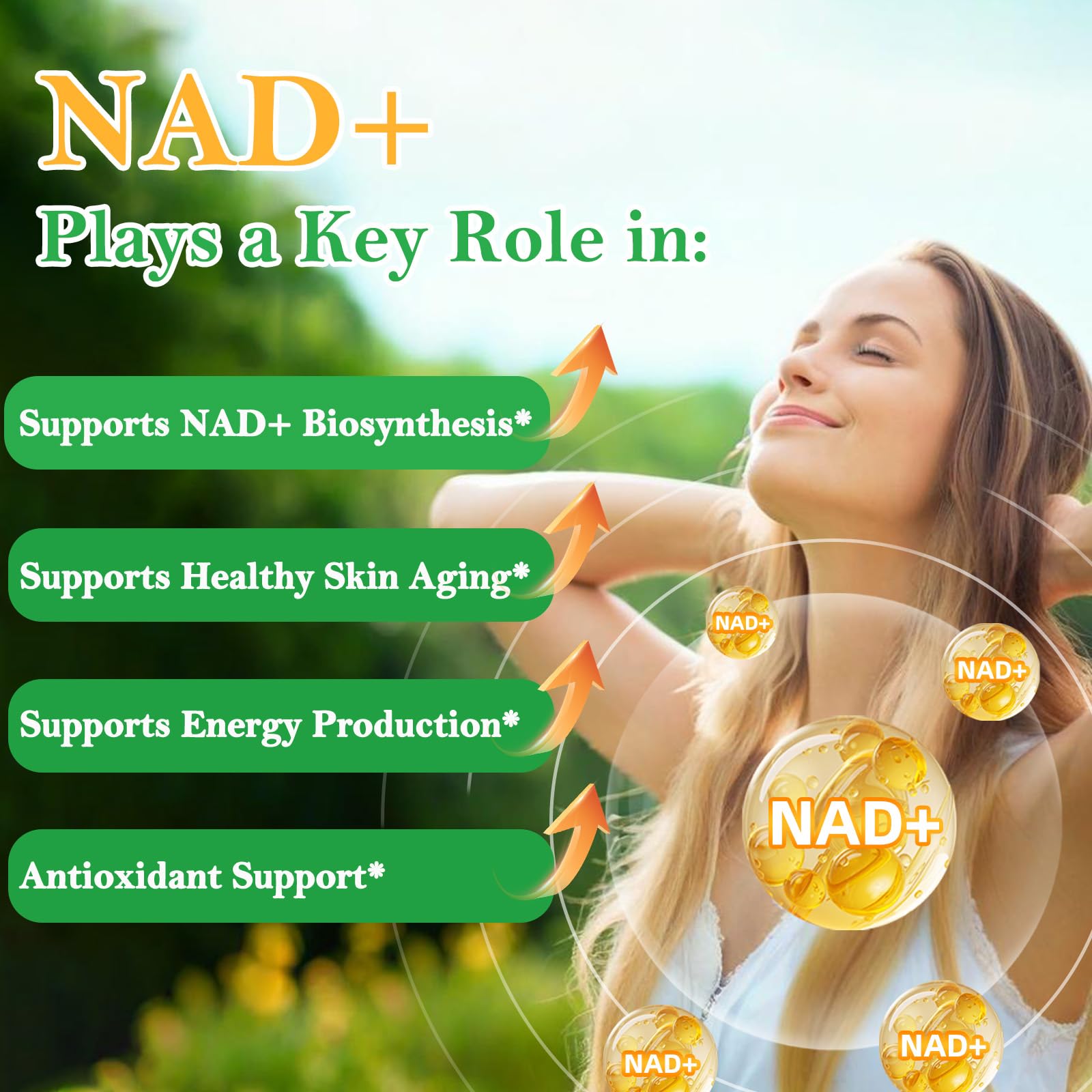 Nad Supplement for Healthy Aging | Energy| Antioxidant| Skin Health| Focus ,10-in-1 Formula with NR,Trans-Resveratrol,CoQ10,Astaxanthin,PQQ,TMG,Quercetin,Olive Fruit Nad+ for Women Men,60 Vegan Caps Bebien fit buy australia supplements