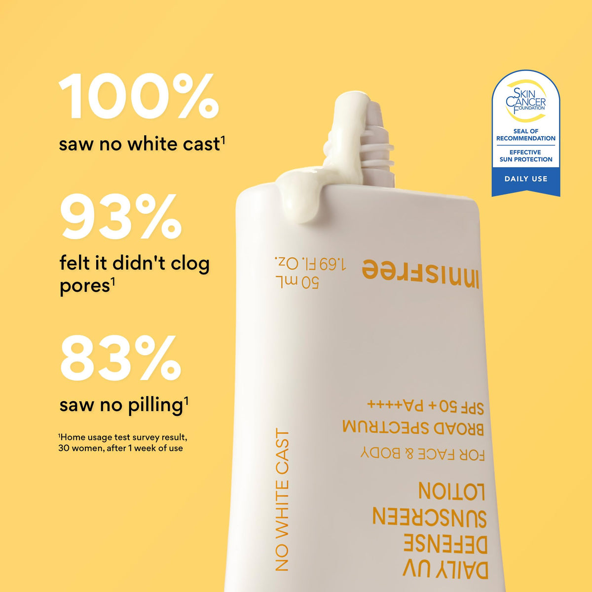 innisfree Daily UV Defense Sunscreen SPF 50+ PA++++, Korean Face & Body Sunscreen, Invisible Finish, Broad Spectrum, No White Cast, Lightweight, Hydrating, Available in Gift Sets & Jumbo innisfree