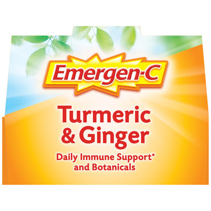 Emergen-C Citrus-Ginger Fizzy Drink Mix, Turmeric and Ginger, Immune Support, Natural Flavors Emergen-C