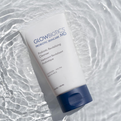 Glowbiotics Probiotic Revitalizing Cleanser - Anti-Aging Face Wash with Peptides - 5 oz - Hydrating Gel for Hormonal, Dry & Mature Skin Glowbiotics