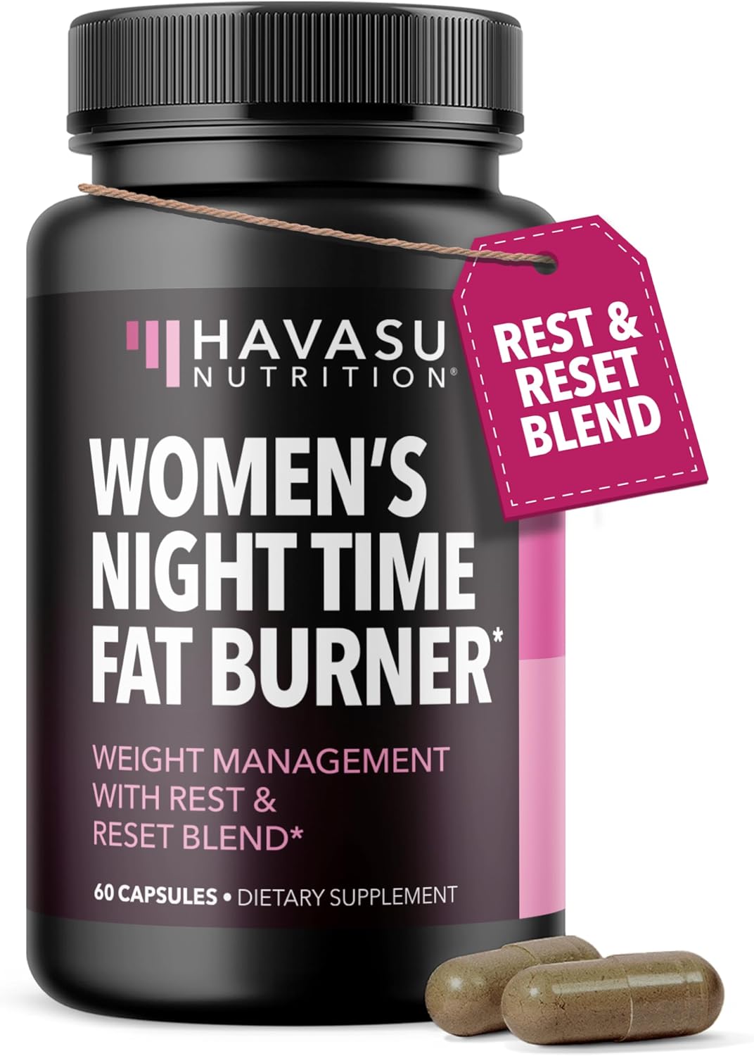 Night Time Fat Burner for Women, Belly Fat & Weight Loss Support, 60 Count | Appetite Suppressant and Overnight Metabolism Booster with Melatonin for Women, Vegan, Gluten Free, 60 Servings Gsupps Australia