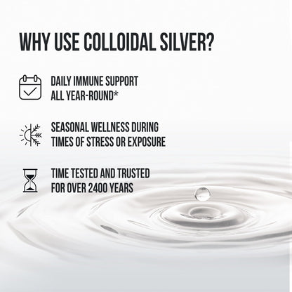Sovereign Silver Immune Support - Colloidal Silver, Bio-Active Silver Hydrosol, 10 ppm, Liquid Dropper, 4 Fl Oz, (118 mL) Sovereign Silver