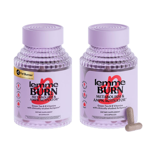 Lemme Burn - Metabolism, Belly Fat Burning + AMPK Activating Supplement for Men & Women w/Clinically Studied Actiponin Gynostemma, Green Tea Extract, Vitamins B6 & B12 - Gluten Free, 60 Count