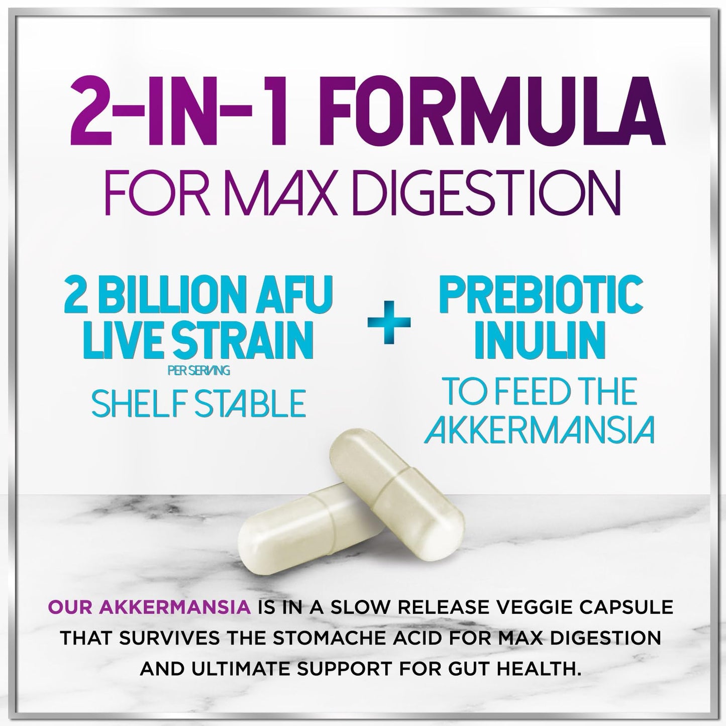 Akkermansia Probiotic - 2 Billion AFU per Serving - Best Strain for GLP-1 Production Support with Prebiotic Fiber for Natural Digestive & Gut Health Hello Lovely!