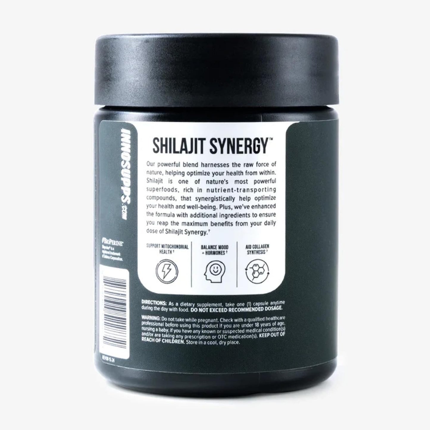 Inno Shilajit Synergy - Shilajit Capsules Supplement For Men with Ashwagandha, Ginseng, Rhodiola, & Fulvic Acid - Supports Energy, Muscle Growth, Performance & Recovery for Men's Health (60 Capsules)