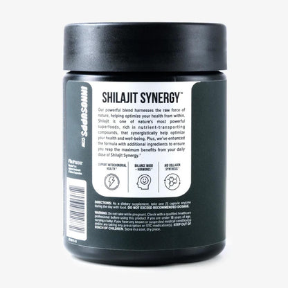 Inno Shilajit Synergy - Shilajit Capsules Supplement For Men with Ashwagandha, Ginseng, Rhodiola, & Fulvic Acid - Supports Energy, Muscle Growth, Performance & Recovery for Men's Health (60 Capsules)