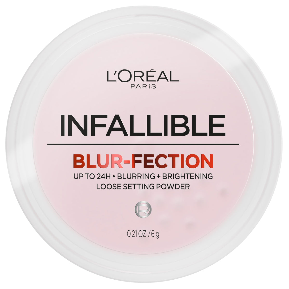 L'Oreal Paris Infallible Blur-fection Longwear Loose Setting Powder, Blurring Face Powder With Up to 24HRs of Wear, Brightening Light Pink, 1 Kit L'Oreal Paris