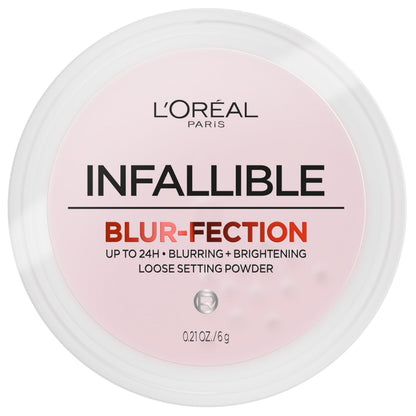L'Oreal Paris Infallible Blur-fection Longwear Loose Setting Powder, Blurring Face Powder With Up to 24HRs of Wear, Brightening Light Pink, 1 Kit L'Oreal Paris