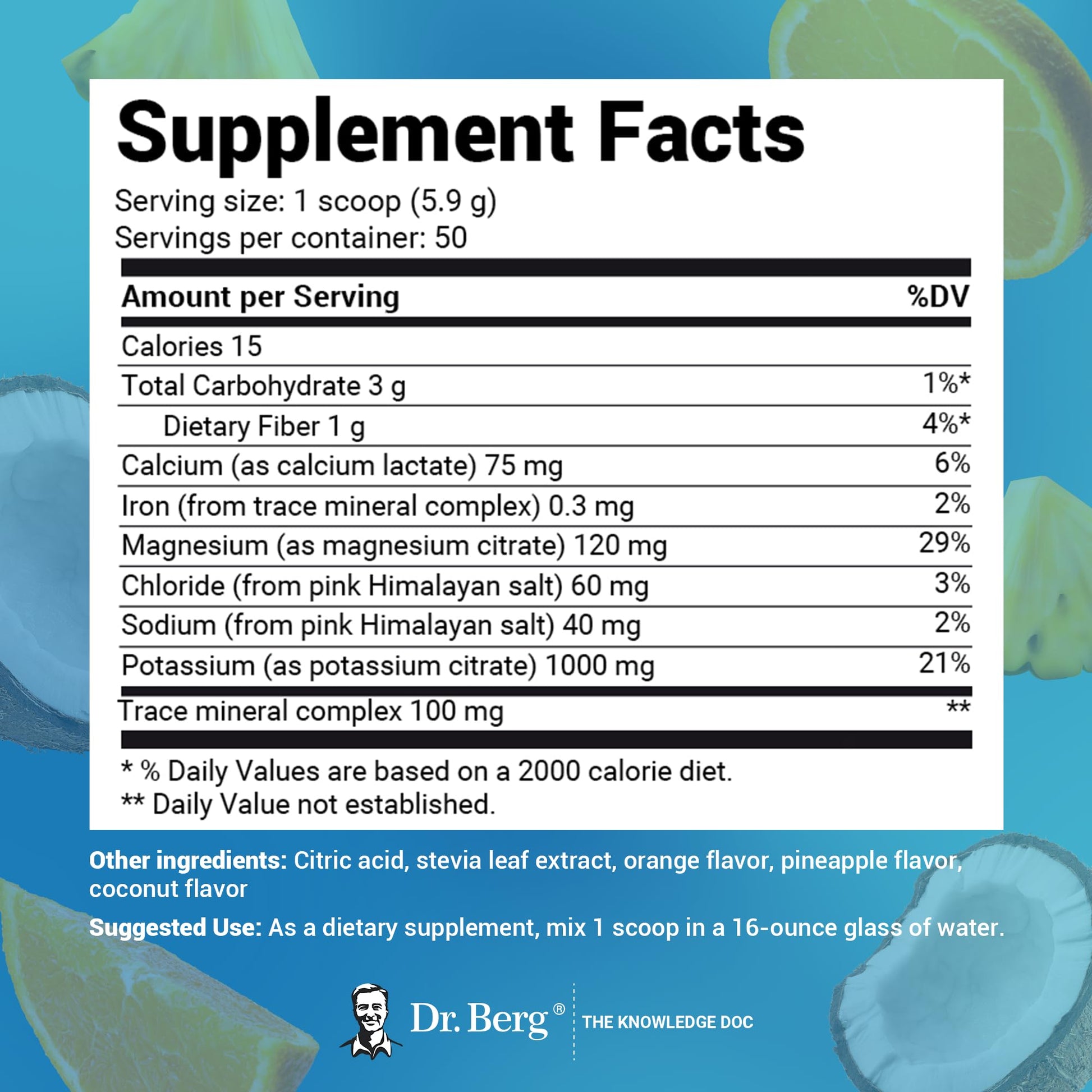 Dr. Berg Hydration Keto Electrolyte Powder - Enhanced w/ 1,000mg of Potassium Dr. Berg Nutritionals buy australia supplements