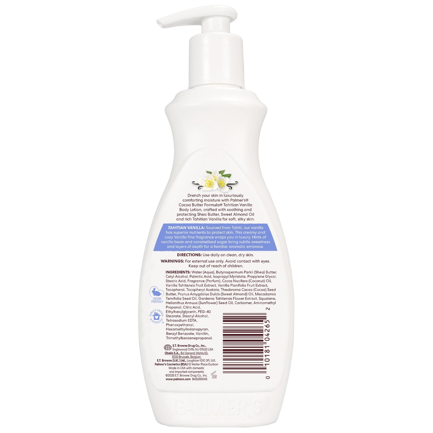 Palmer's Cocoa Butter Formula Tahitian Vanilla Body Lotion, 13.5 Oz, Daily Moisturizing Lotion for Dry Skin with Shea Butter & Vitamin E Palmer's