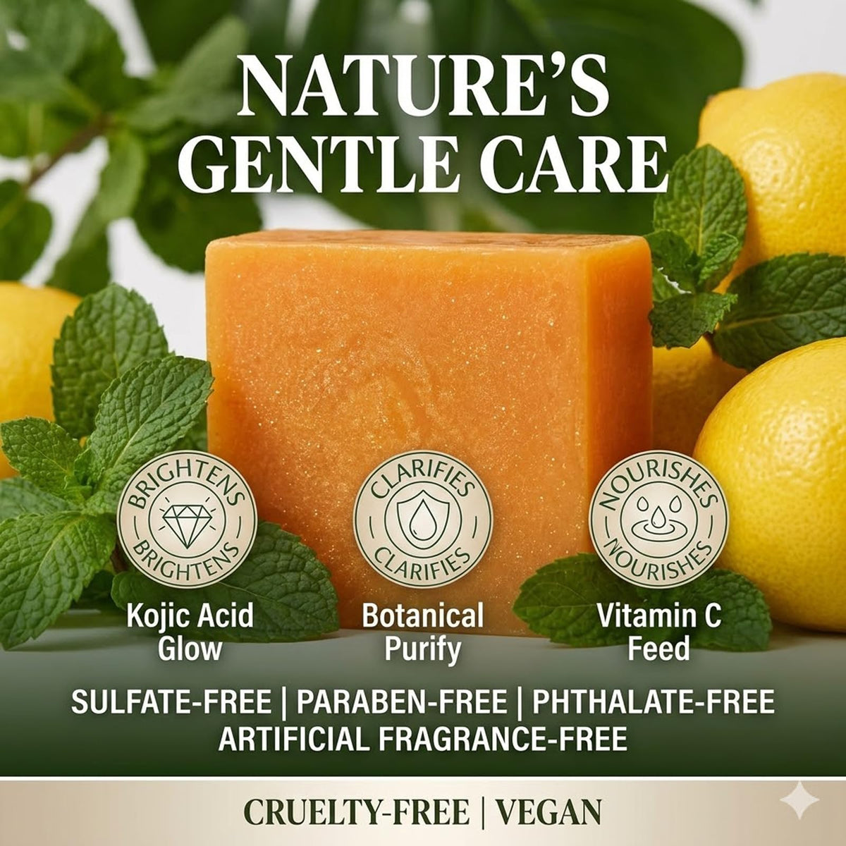 Stem and Soul Soap, Upgraded Stem & Soul Turmeric Lemon Soap Bar For Dark Spots, Support Nourishes And Clarifies Help Cleaning Facial And Body Skin, And Suitable Dry And Oily Skin. (1 Pcs) Stem and Soul