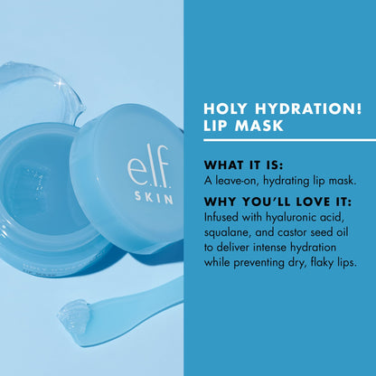 e.l.f. SKIN Holy Hydration! Lip Mask, Hydrating Lip Mask For A Softer & Smoother Pout, Infused With Hyaluronic Acid e.l.f.