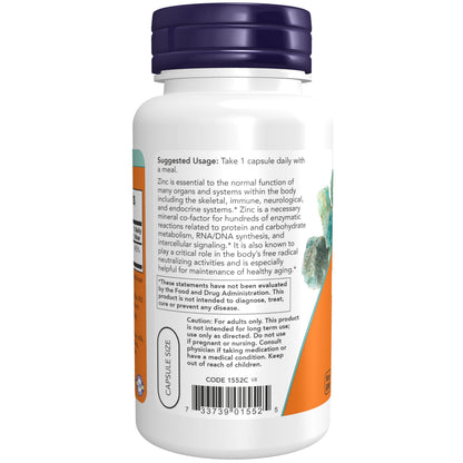 NOW Foods Supplements, Zinc Picolinate 50 mg, Supports Enzyme Functions*, Immune Support*, 120 Veg Capsules (Packaging may vary) NOW Foods