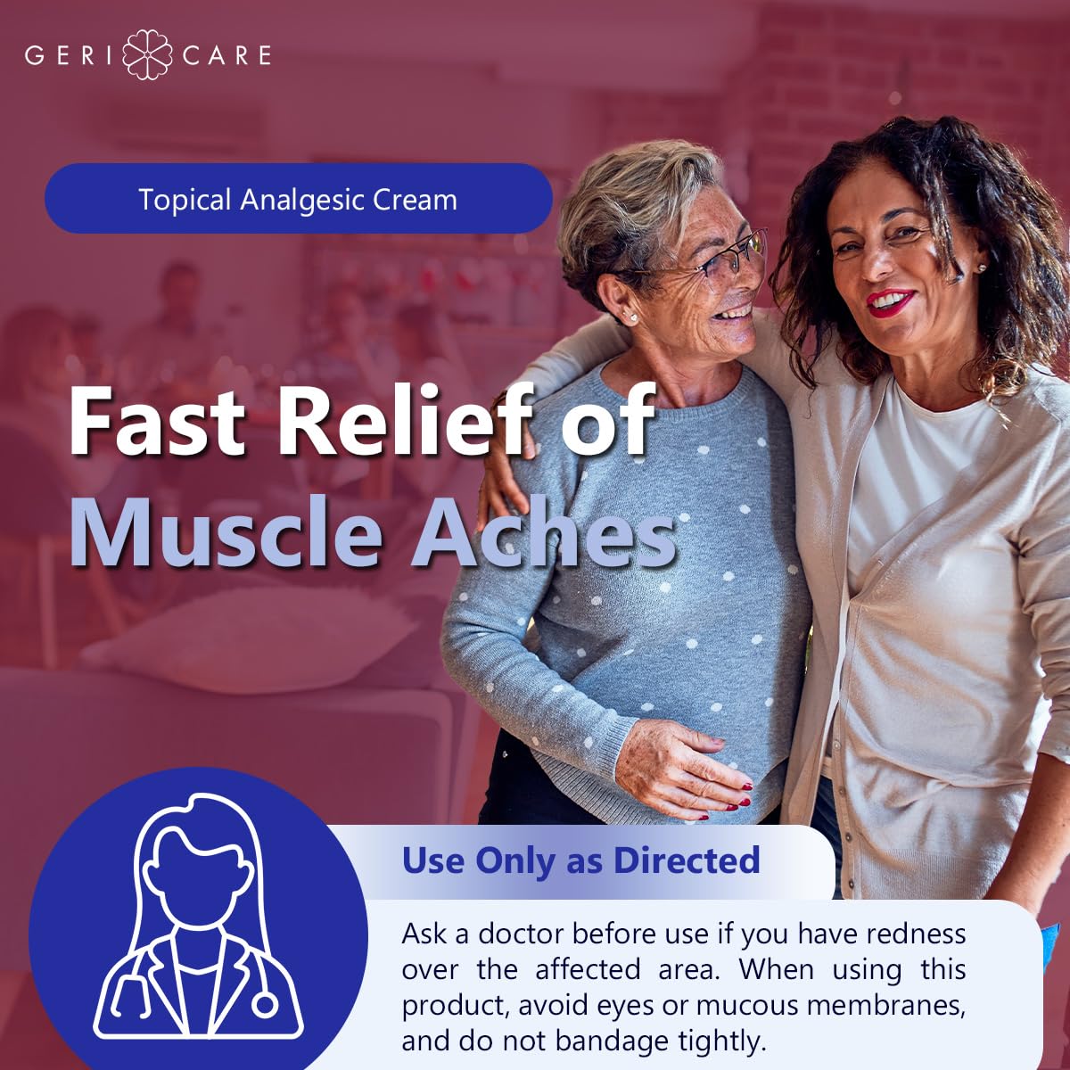 GeriCare Topical Analgesic Cream, Menthol 10%, Methyl Salicylate 15%, Fast Absorption, Pain Relief of Minor Muscle Aches, Body Stiffness, Joint Pain & Soreness, 3 Ounce (Pack of 1) GeriCare buy australia supplements