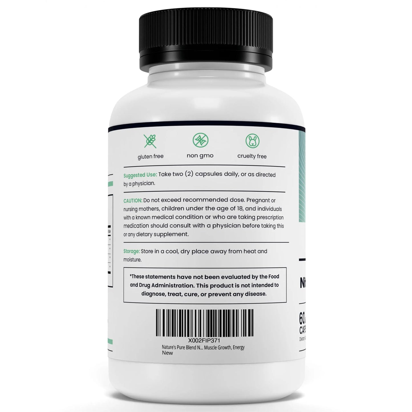 Nature's Pure Blend Nitric Oxide Supplements for Men – L-Arginine L-Citrulline – Heart Support & Flow Circulation Booster – 1500MG L Arginine and L Citrulline, Preworkout, Bodybuilding Nature's Pure Blend