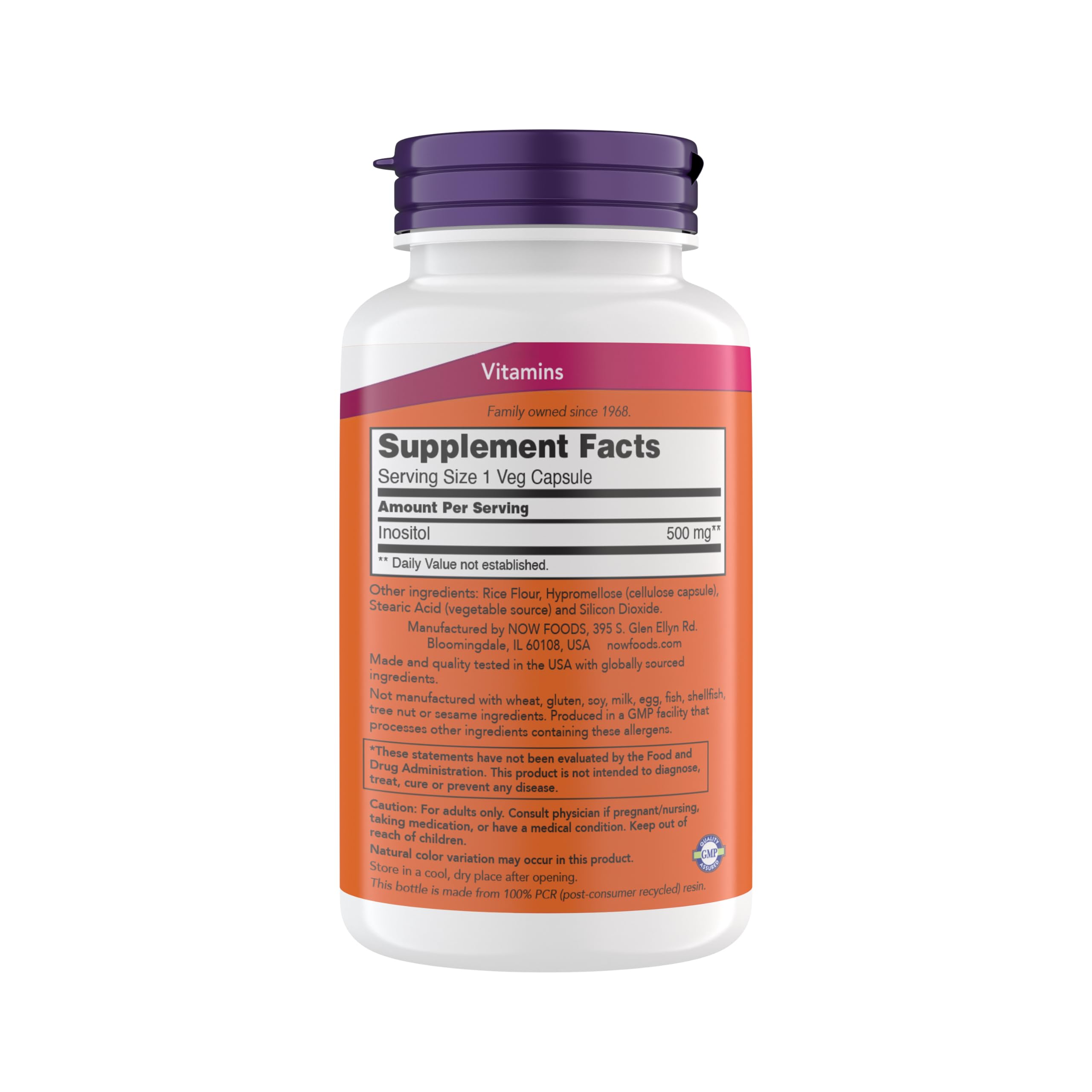 Now Foods Inositol 500 mg, Superior Myo Inositol Form, for Healthy Membrane Function Now Foods buy australia supplements