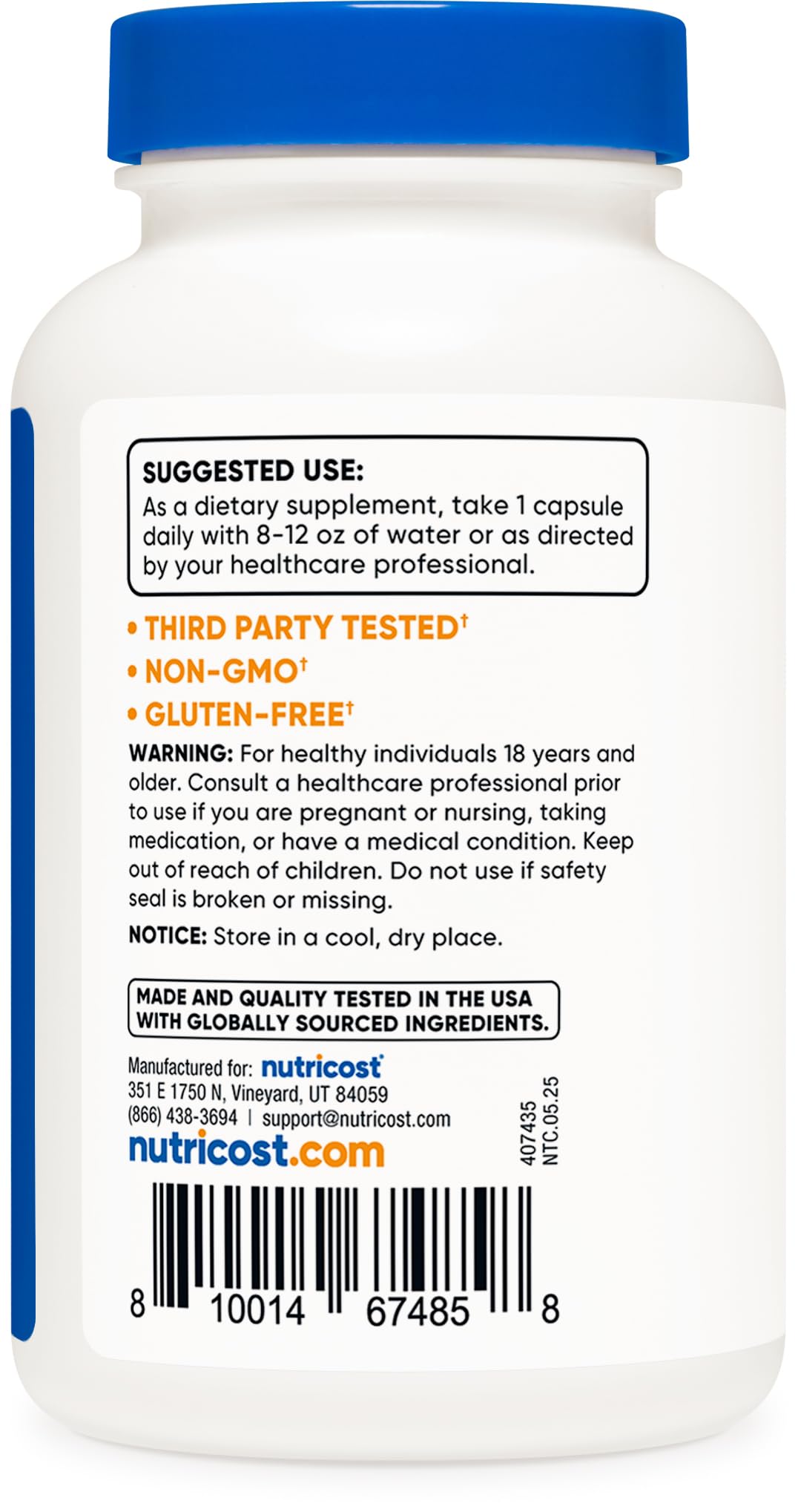 Nutricost Boron Capsules 10mg, 240 Vegetarian Capsules, Gluten Free and Non-GMO Nutricost