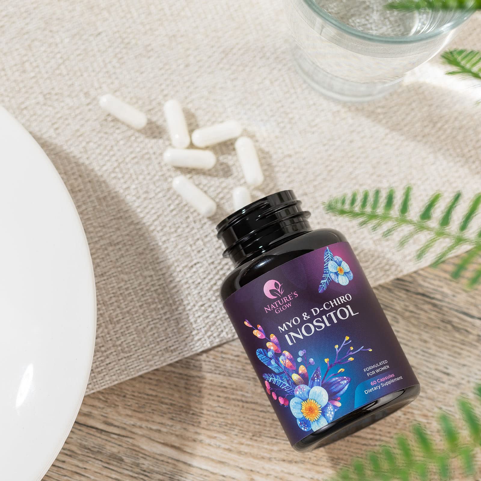 Myo-Inositol & D-Chiro Inositol Blend - 30 Day Supply, Premium 40:1 Ratio, Hormone Sup Nature's Glow buy australia supplements