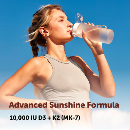 Micro Ingredients Vitamin D3 10,000 IU + K2 MK-7 200 mcg Per Serving, 90 Softgels | Extra Strength* 2-in-1 D3 K2 Supplement Micro Ingredients
